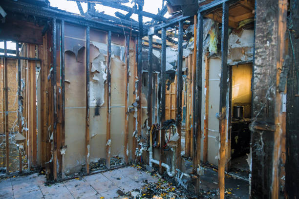 Professional Fire Damage Repair technician working in North Industry, OH